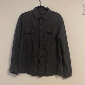 Mens charcoal grey coastal cotton dress shirt